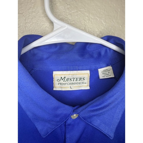 Masters Performance Golf Polo Shirt Mens Large Blue Augusta National - Picture 3 of 3